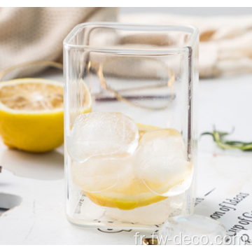 400 ml tasse en verre carré grand petit-déjeuner tasse de lait